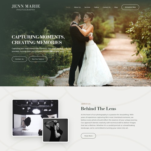 Photography website design