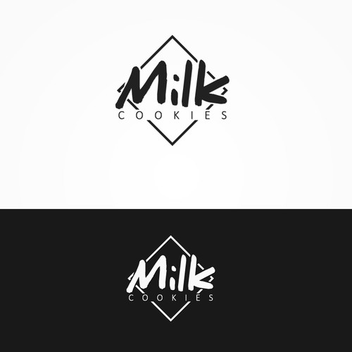 Playful logo for Milk Cookies