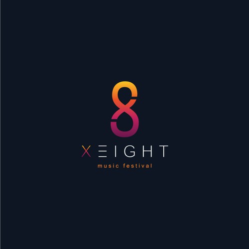 X-Eight logo for Club Music Festival Logo