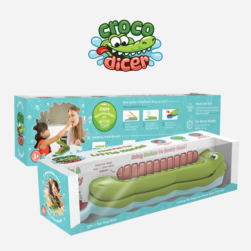 "Croco Dicer" Kid's Hot Dog Cutter packaging
