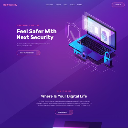 Landing Page  Design For A Software Company 