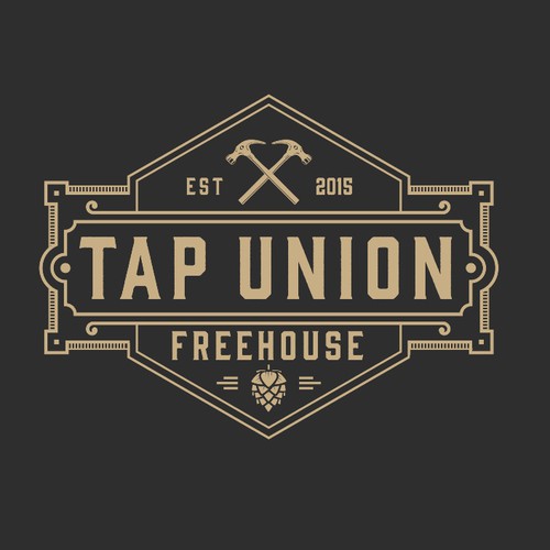 Unique logo for a 30's style beer bar with artdeco style