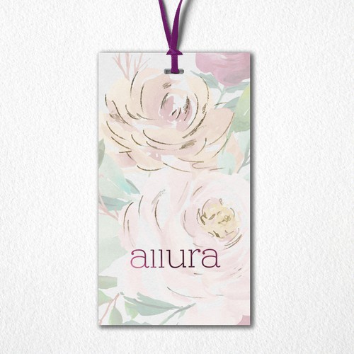 Hangtag for modern and feminine dress line