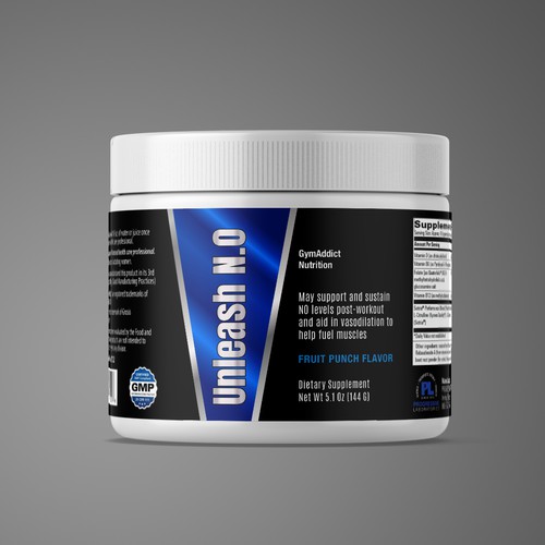 modern bold Supplement label design