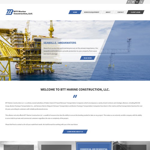 Another Concept for BTT Marine Construction Homepage