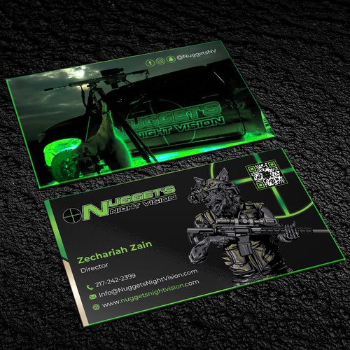 Business Card for Nugget's Night Vision