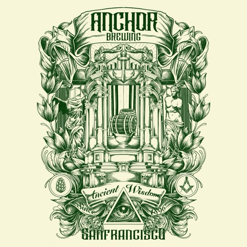 Ancient vintage style label design