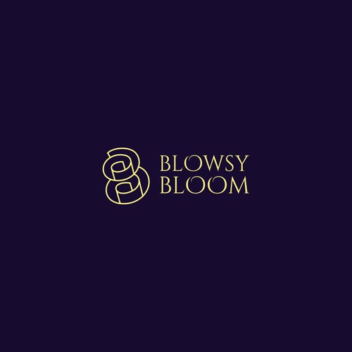 Luxurious flower logo for fashion brand