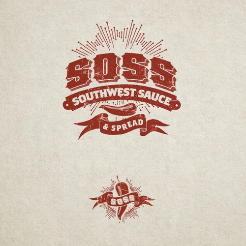 A playful vintage logo for hot sauce