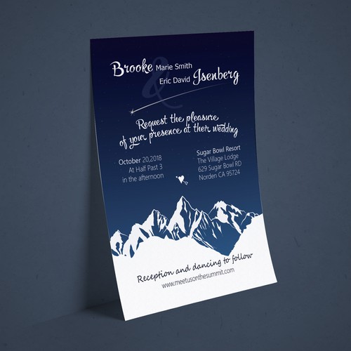 Mountain Top Wedding Invite