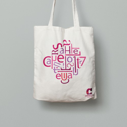 Graphic for the Curtain Call Theatre tote bag