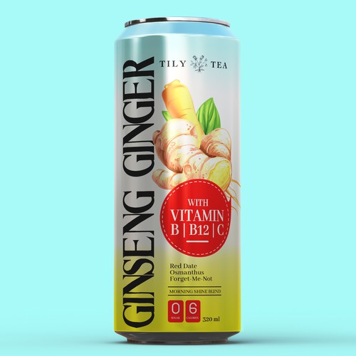 Ginger Ginseng drink can design