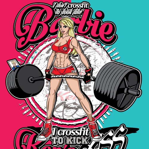 Barbie vs. Ken - fun CrossFit t-shirt to design.