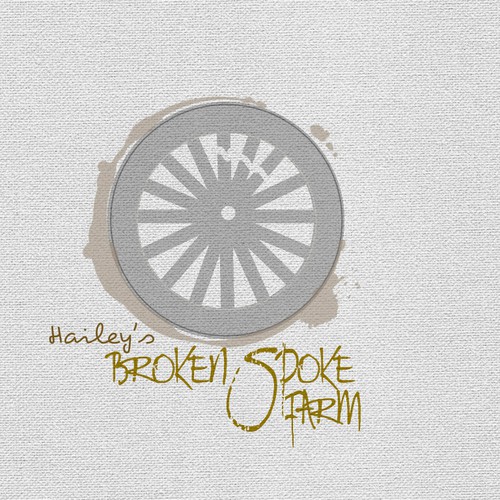 Capture multiple farm animals/activities into one Logo for "Broken Spoke Farm"