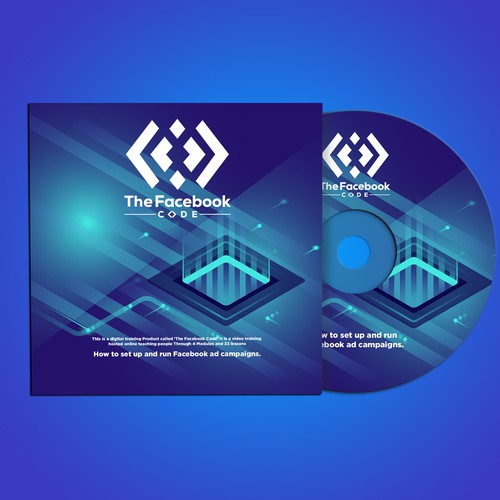 Futuristic Brand Identity & Packaging for "The Facebook Code" Training Course