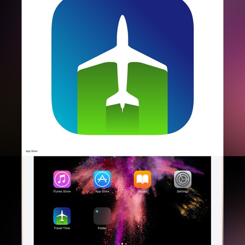 Travel Time iOS App Icon Concept