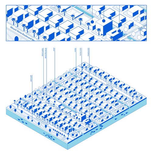 3D Illustration of an Urban Development Plan