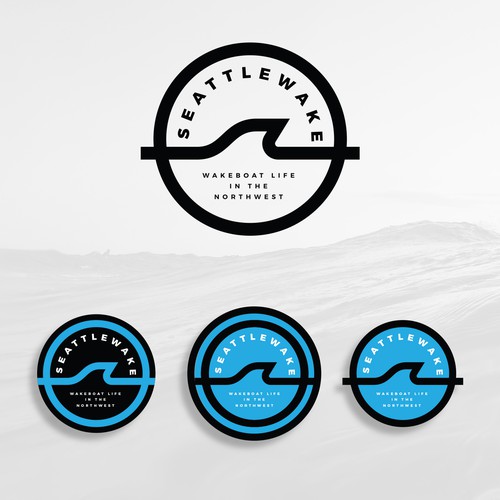 wakeboard/surf logo badge