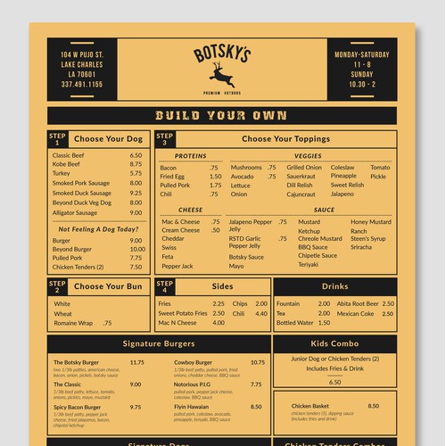 Botsky's Menu