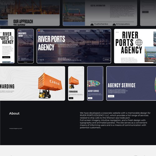 Creating a website for shipping agency and forwarding - Port River Agency