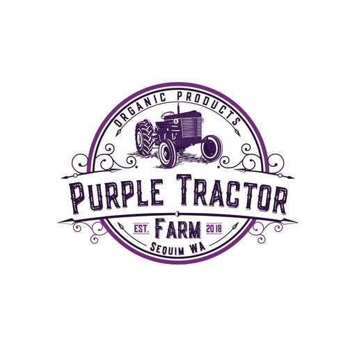 Logo for a small farm producing organic food