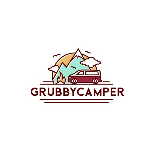 camping outdoor logo design