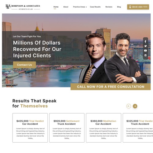 Maryland Car Accident Lawyer website redesign