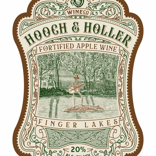 Fortified Apple Wine label design