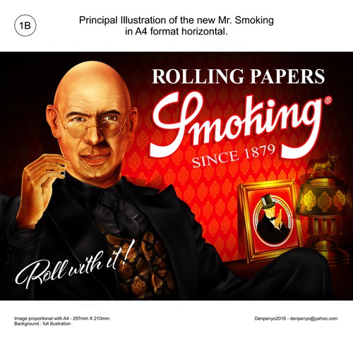 1.B. Principal illustration of the new Mr. Smoking.
