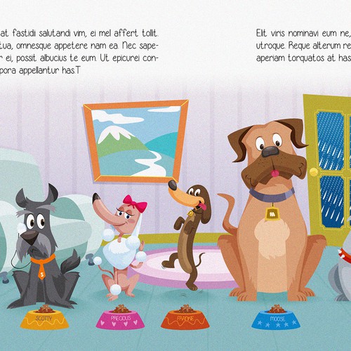  Children's book illustrations with playful dogs that have BIG personalities
