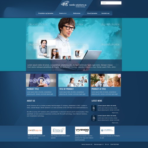 website design for Nordic Solutions AS