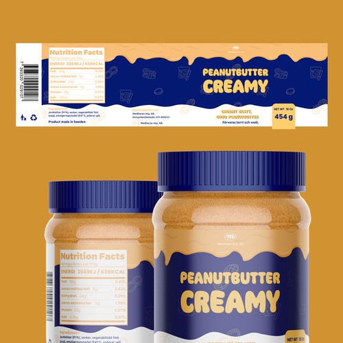 Label Design for peanutbutter brand