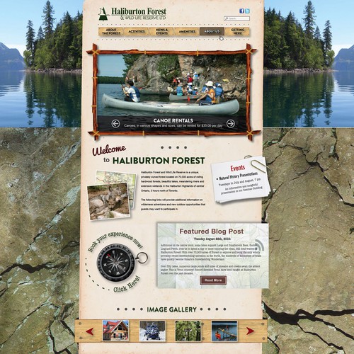 Haliburton Forest website Redesign