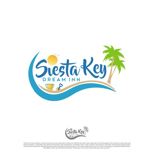 Design Fun logo for small vacation rental on Siesta Key Beach