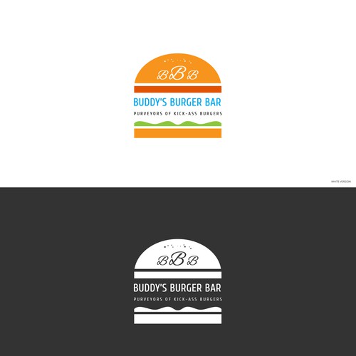 Design a simple, rustic and fun logo for a gourmet burger restaurant.