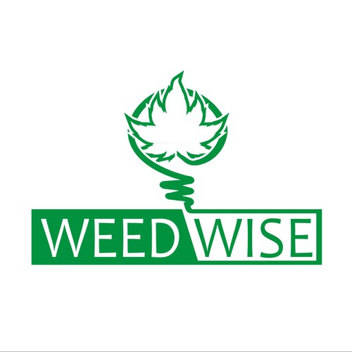 Simplistic clean logo design for weed-wise alberta