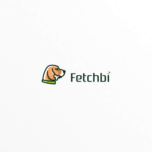 Beagle dog's head logo for Fetchbi