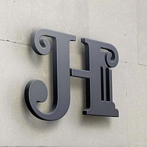 Justice from HALL. New Attorney in Town needs JH Law Logo.