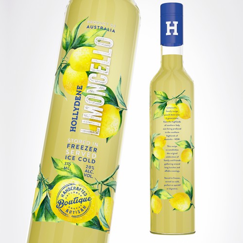 Fruity alcohol drink label design