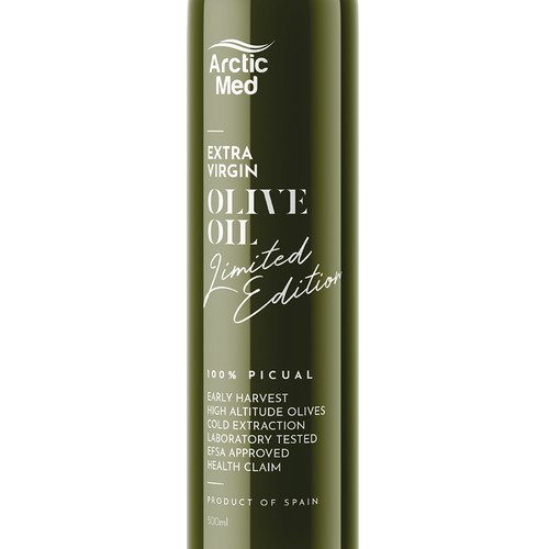Simple, Modern Label for Limited Edition Olive Oil