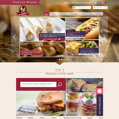 Create a clean and visually engaging page for a great bread company!