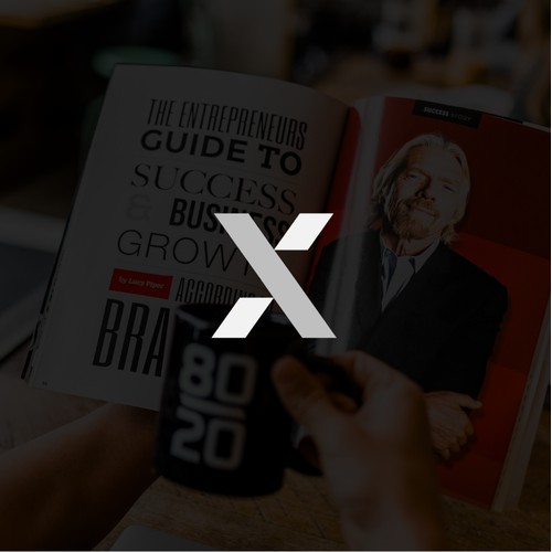 Modern and simple "X" letter for your company logo