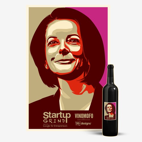 AUS Prime Minster Wine Label Design