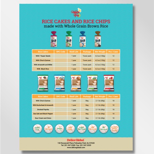 Flyer for a healthy snack product