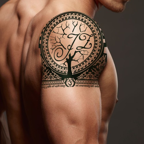 Religious Touch Tattoo Design