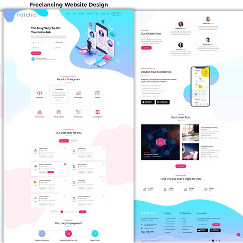 Job board website design