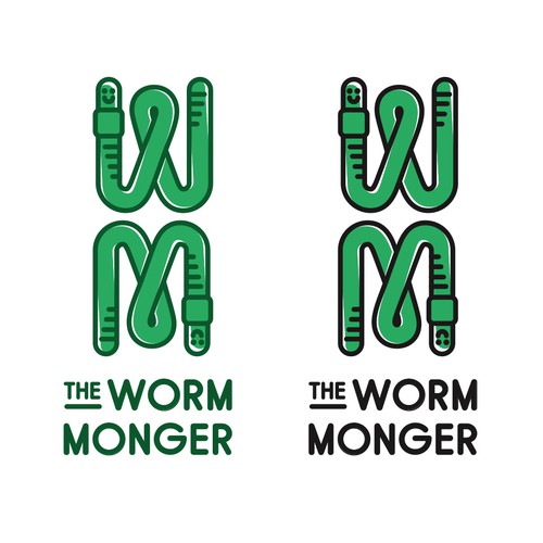 simple logo for a worm recycle system
