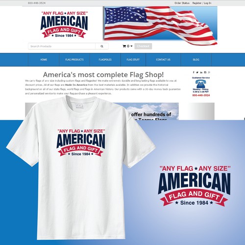 American Flag and Gift