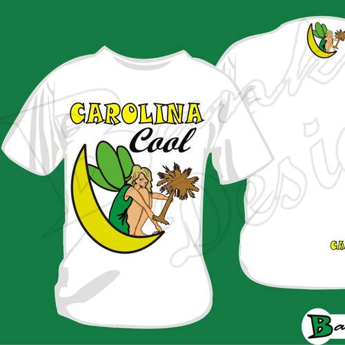 Create a cool South Carolina state flag inspired illustration for t shirt.
