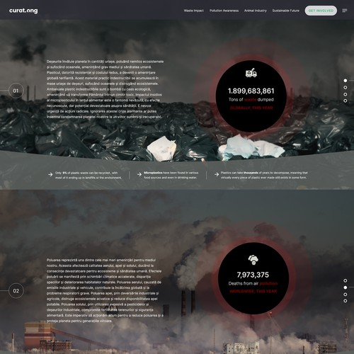 Earth in Focus: A Transformative Web Experience Highlighting Waste, Pollution, and Sustainability